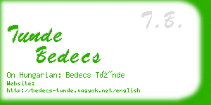 tunde bedecs business card